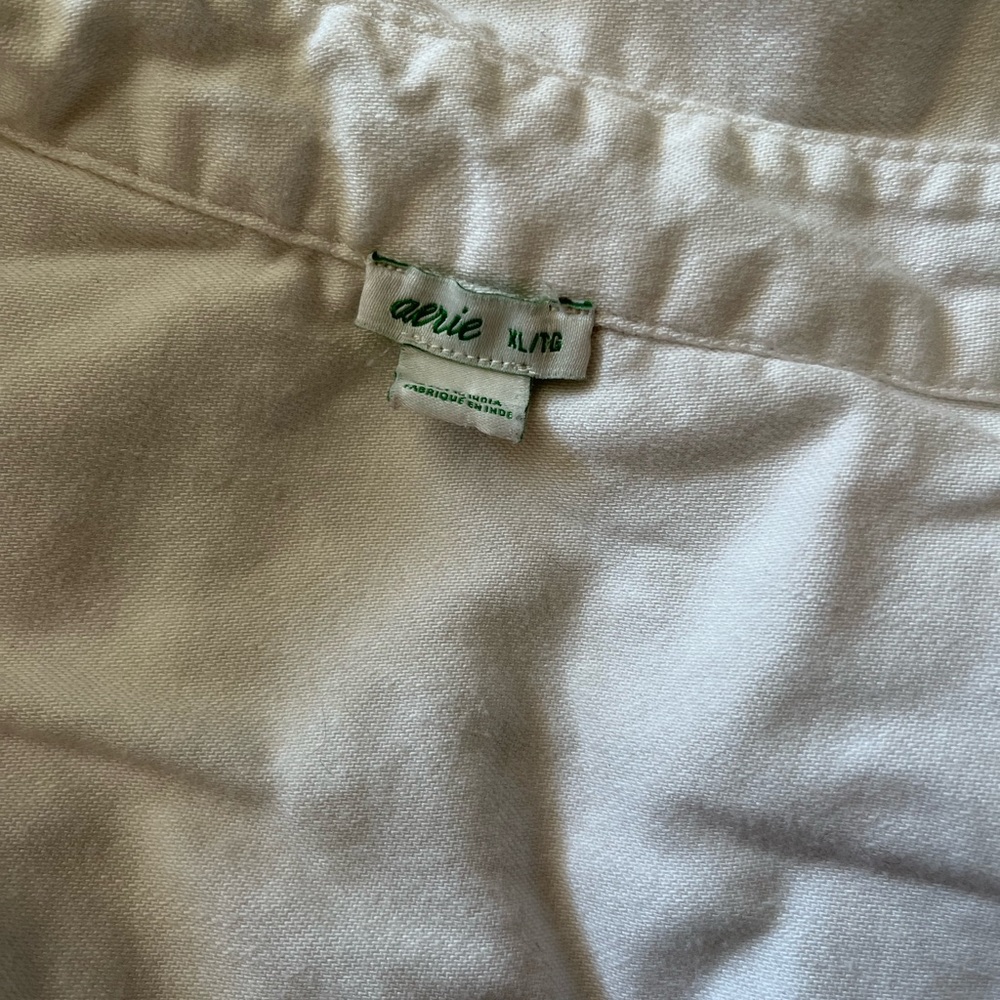 Oversized white button down